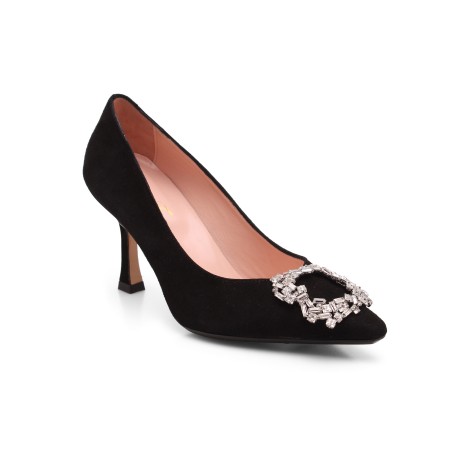 Anna F. Leather Pumps With Sequin Application 40