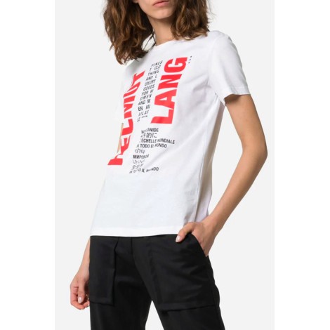 HELMUT LANG T-shirt con logo in contrasto.