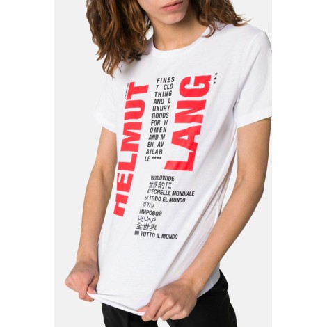 HELMUT LANG T-shirt con logo in contrasto.