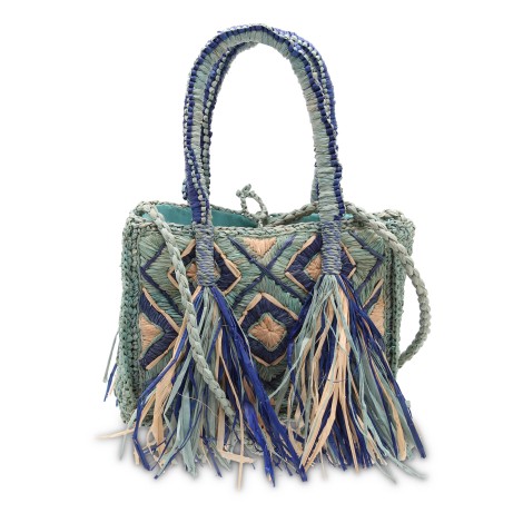 Made For A Woman 'Holy Small' Raffia Tote Bag PIC