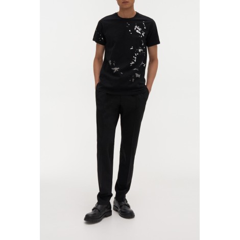 HELMUT LANG T-shirt con pittura stampata