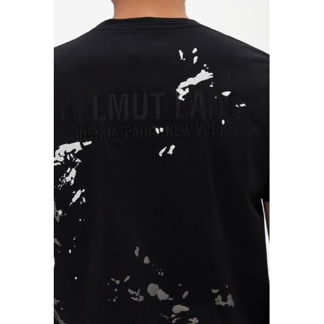 HELMUT LANG T-shirt con pittura stampata