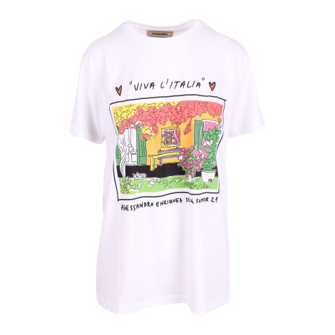 Alessandro Enriquez 'AESS21 Print' Cotton T-Shirt L