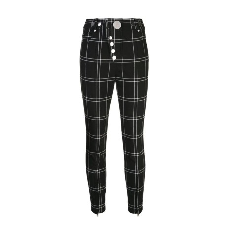 ALEXANDER WANG Pantaloni motivo tartan