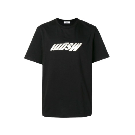 MSGM T-shirt con logo ribaltato