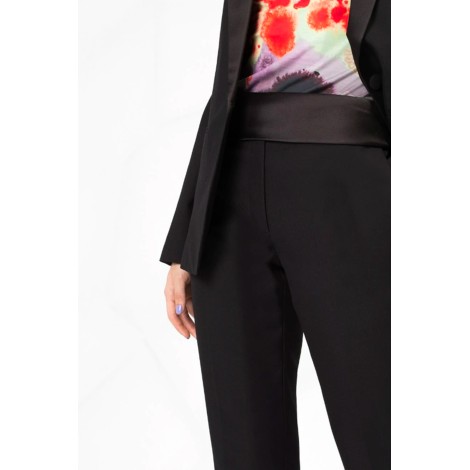 HELMUT LANG Pantaloni da smoking con fascia lucida