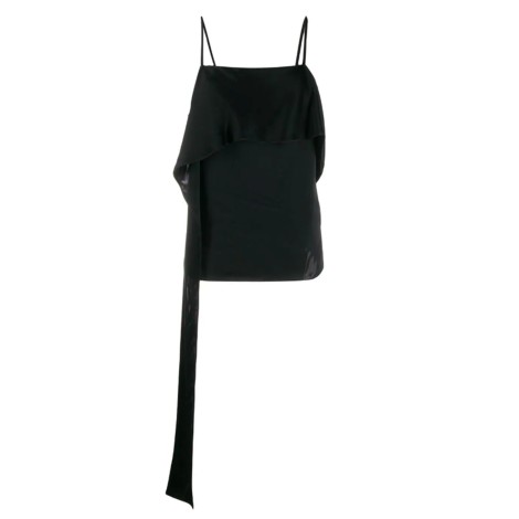 HELMUT LANG Top satin con drappeggio