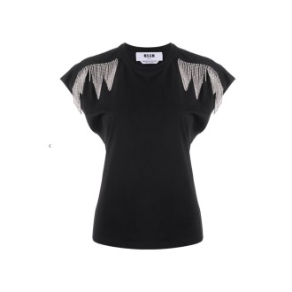 MSGM T-shirt con cristalli