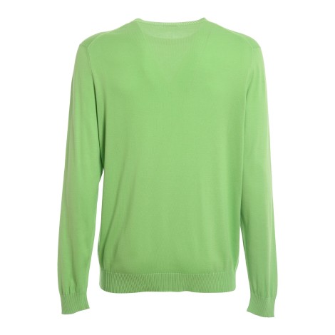 MALO GIROCOLLO IN COTONE VERDE UXA132F3L27E3055