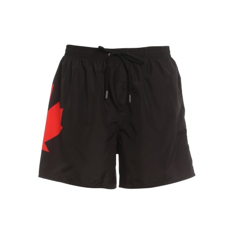 DSQUARED2 COSTUME BOXER NERO CON LOGO  D7B554210002