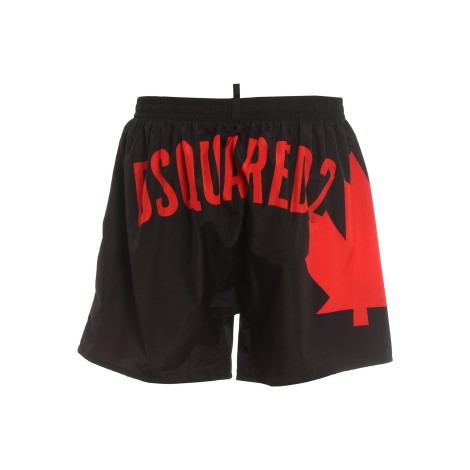 DSQUARED2 COSTUME BOXER NERO CON LOGO  D7B554210002