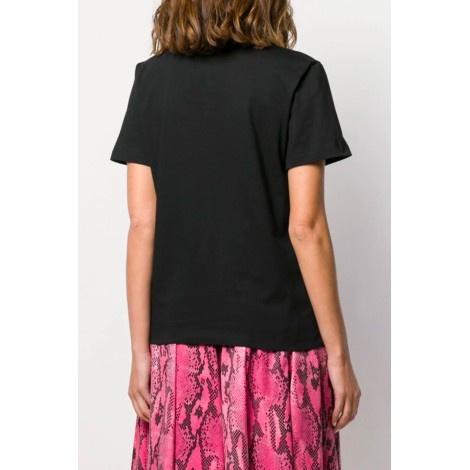 MSGM T-shirt con logo in paillettes