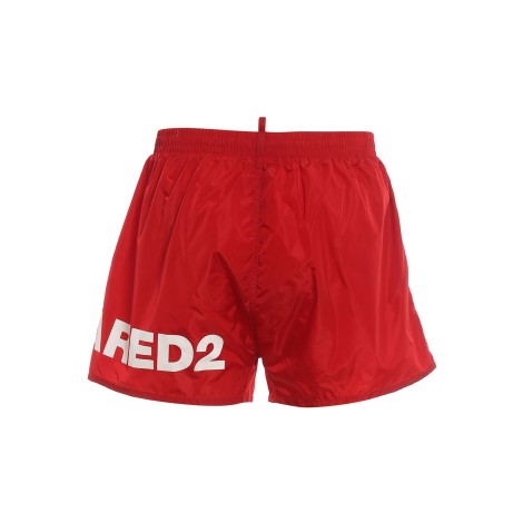 DSQUARED2 COSTUME BOXER ROSSO CON LOGO D7B8P4060600