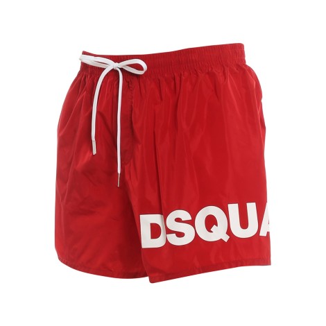 DSQUARED2 COSTUME BOXER ROSSO CON LOGO D7B8P4060600