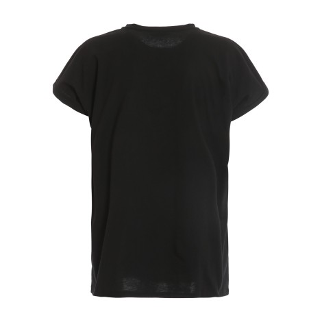 BALMAIN T-SHIRT NERA CON LOGO BIANCO XF0EF010BB01EAB