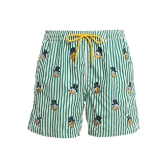 MC2 SAINT BARTH BOXER MARE CON RICAMI SCROOGE VERDE GUSTAVIAEMBROIDERY00050B