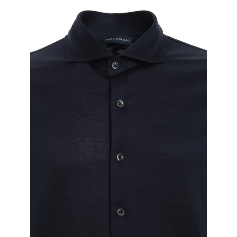 PAOLO FIORILLO CAPRI CAMICIA BLU NOTTE IN JERSEY DI COTONE 6012074001598