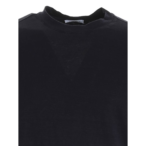 MALO T-SHIRT IN LINO BLU UJF013JBU04E2088