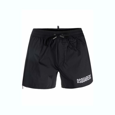 DSQUARED2 BOXER UOMO NERO CON STAMPA DIETRO D7B8N3970018