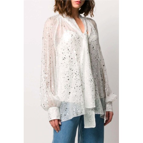 MSGM Blusa stampa metallizzata