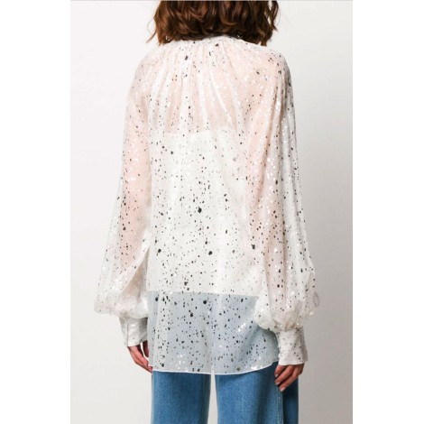 MSGM Blusa stampa metallizzata