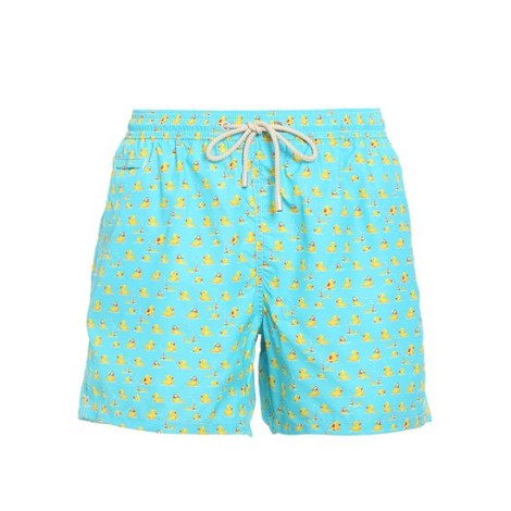 MC2 SAINT BARTH BOXER DA MARE AZZURRO CON STAMPA PAPERELLE