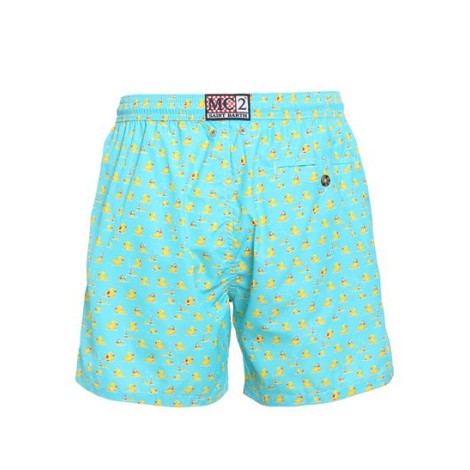 MC2 SAINT BARTH BOXER DA MARE AZZURRO CON STAMPA PAPERELLE