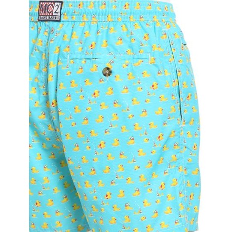 MC2 SAINT BARTH BOXER DA MARE AZZURRO CON STAMPA PAPERELLE