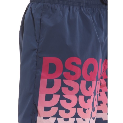 DSQUARED2 BOXER MARE BLU CON LOGO D7B644410408