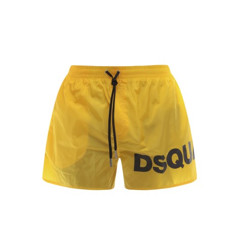 DSQUARED2 COSTUME BOXER GIALLO CON LOGO  D7B8P4060700