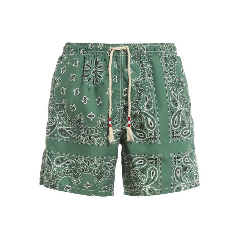 MC2 SAINT BARTH BOXER MARE STAMPA BANDANA VERDE  CAPRESE00084B