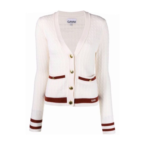 GANNI Cardigan con logo