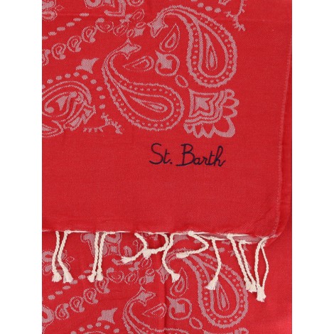 MC2 SAINT BARTH TELO MARE STAMPA BANDANA ROSSO FOUTASJN01281B