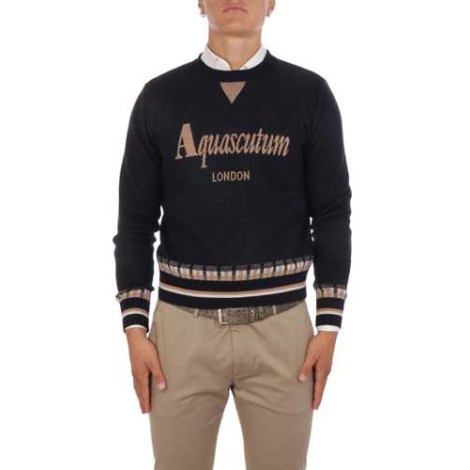 AQUASCUTUM | Men's Wool Embroidered Pull