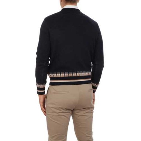 AQUASCUTUM | Men's Wool Embroidered Pull