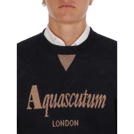 AQUASCUTUM | Men's Wool Embroidered Pull