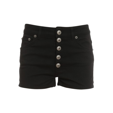 DONDUP SHORT KLUM IN COTONE STRETCH NERO DP277BBS0030DPTDDD999