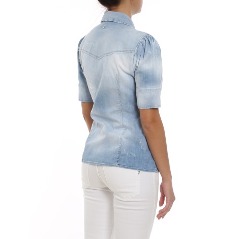 DONDUP CAMICIA JEANS AZZURRA DC238DS0259DCU6DD800