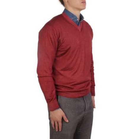 CRUCIANI | Men's Cashmere and Silk V-Neck Sweater