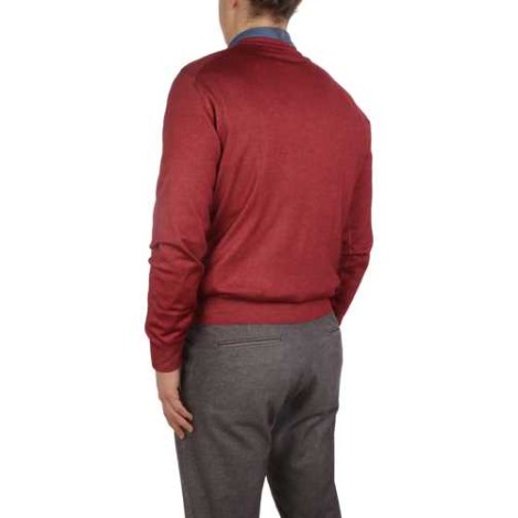 CRUCIANI | Men's Cashmere and Silk V-Neck Sweater