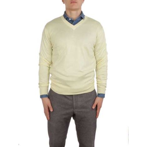 CRUCIANI | Men's Cashmere and Silk V-Neck Sweater