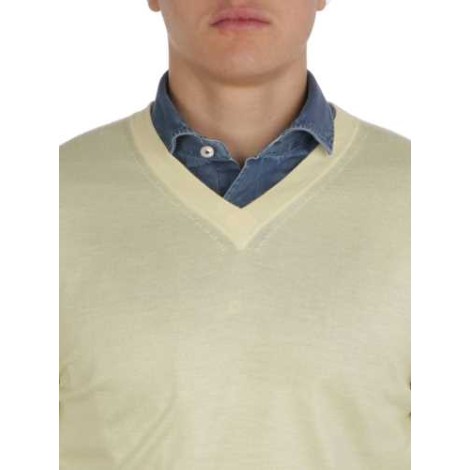 CRUCIANI | Men's Cashmere and Silk V-Neck Sweater