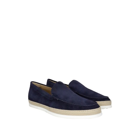 TOD'S SLIP ON IN PELLE SCAMOSCIATA BLU XXM0TV0AJ30OA6U801