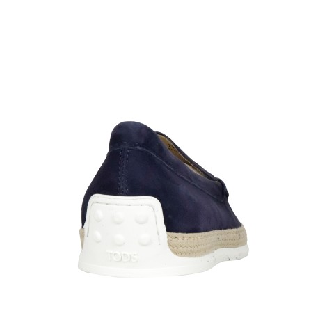 TOD'S SLIP ON IN PELLE SCAMOSCIATA BLU XXM0TV0AJ30OA6U801