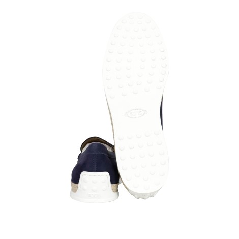 TOD'S SLIP ON IN PELLE SCAMOSCIATA BLU XXM0TV0AJ30OA6U801