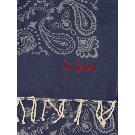 MC2 SAINT BARTH TELO MARE STAMPA BANDANA BLU FOUTASJN01321B