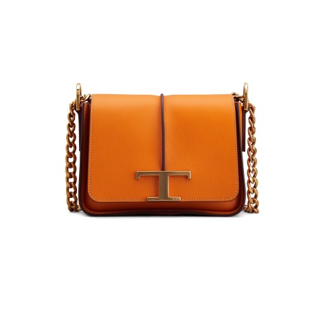 TOD'S BORSA A TRACOLLA TIMELESS IN PELLE MINI - ARANCIONE  XBWTSAC0100QMIG624