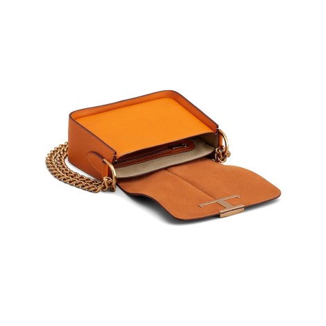 TOD'S BORSA A TRACOLLA TIMELESS IN PELLE MINI - ARANCIONE  XBWTSAC0100QMIG624