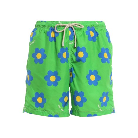 MC2 SAINT BARTH BOXER MARE STAMPA A FIORE VERDE LIGHTING02734B