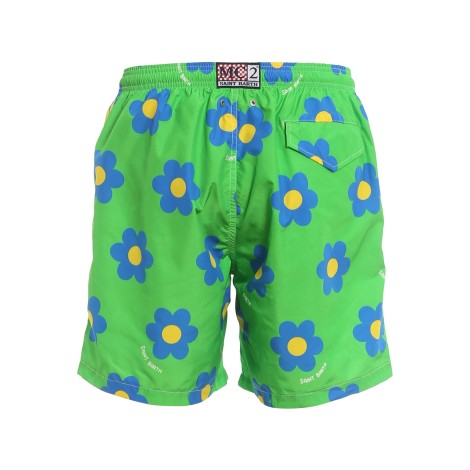 MC2 SAINT BARTH BOXER MARE STAMPA A FIORE VERDE LIGHTING02734B